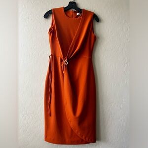 CALVIN KLEIN sleeveless wrap dress